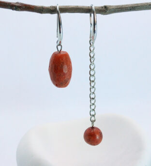 Серьги с кораллом